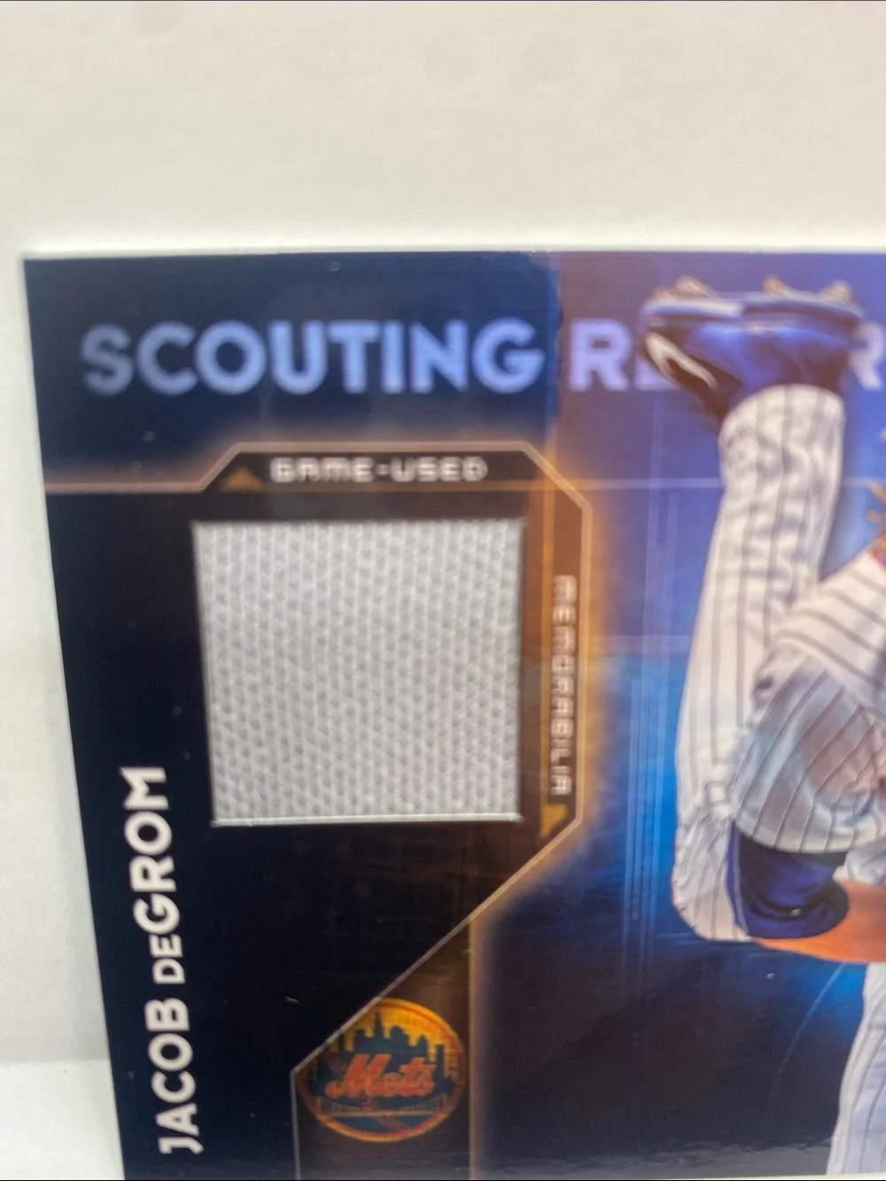 2016 Topps Scouting Report Relic Jacob deGrom Mets #SRR-JDE (001)